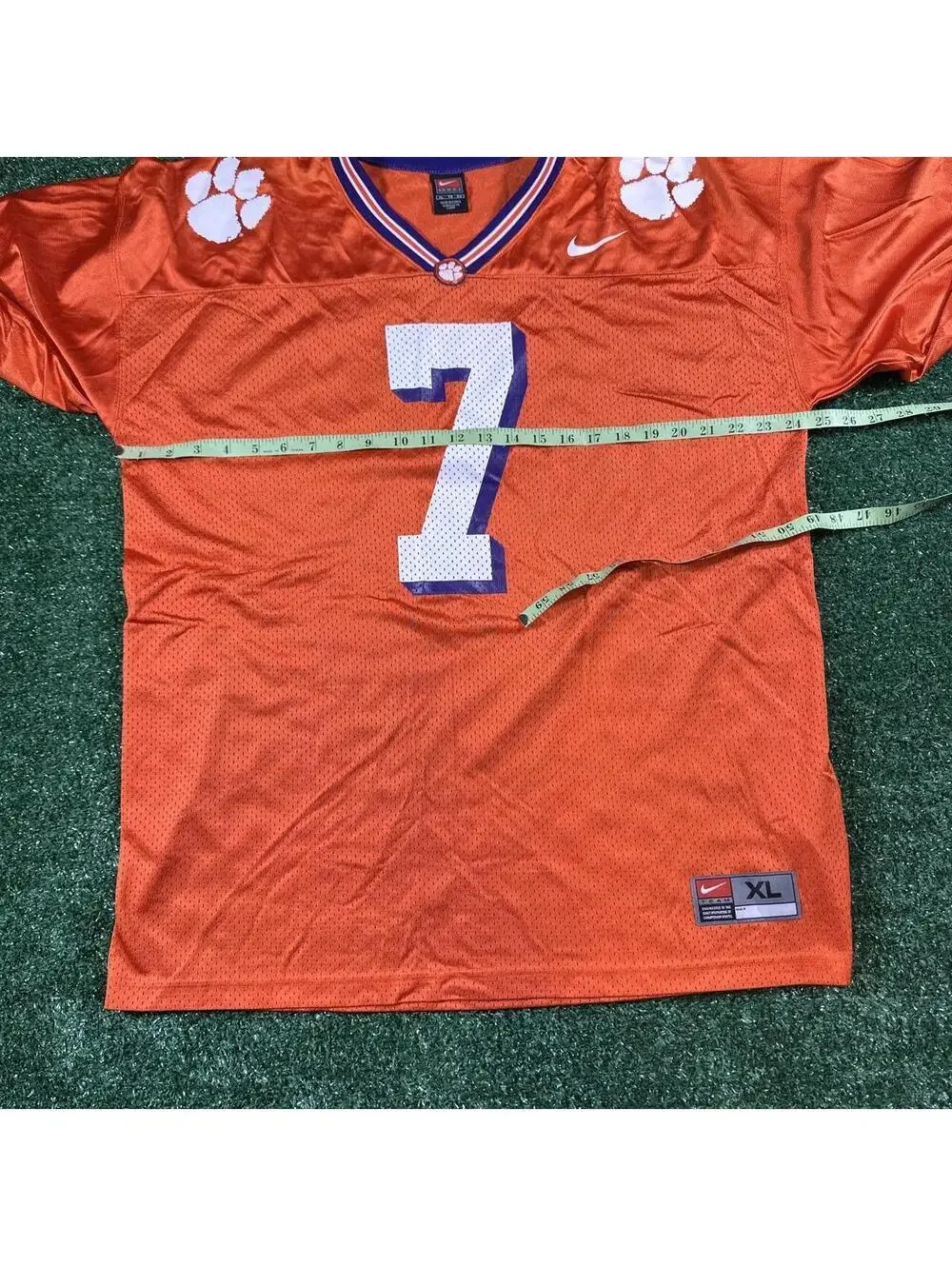 Y2K Nike orange short sleeve shirt Clemson Tigers NCAA football jersey size XL